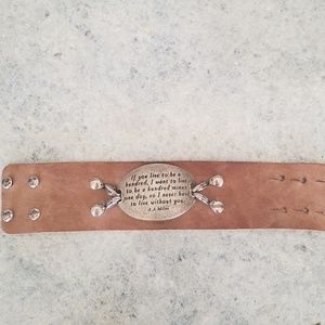 Leather cuff bracelet